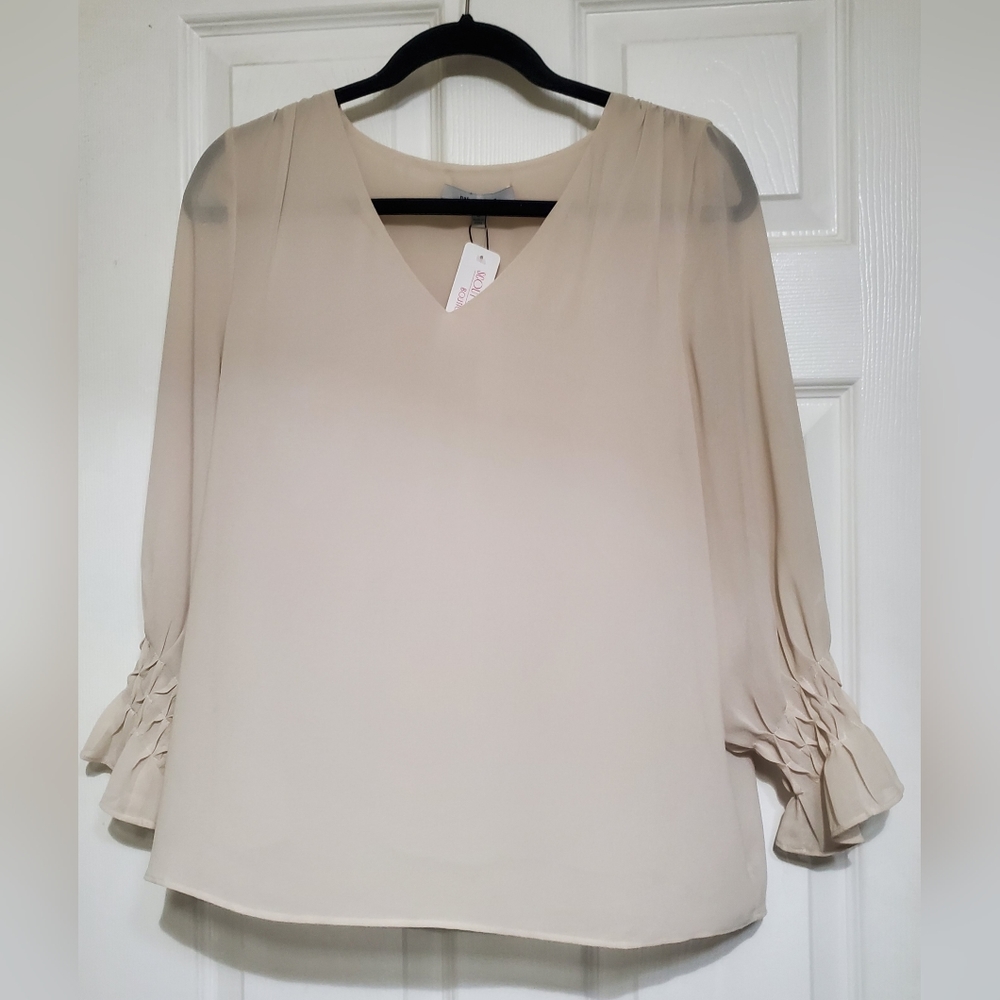 Naked Zebra Blouse Lined Sheer